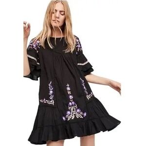 NWT FREE PEOPLE PAVLO EMBROIDERED BOHO DRESS XS